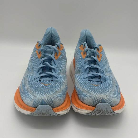 HOKA CLIFTON 9 BLUE/ORANGE WOMEN’S REGULAR ATHLETIC SHOES‎ - Picture 3 of 8